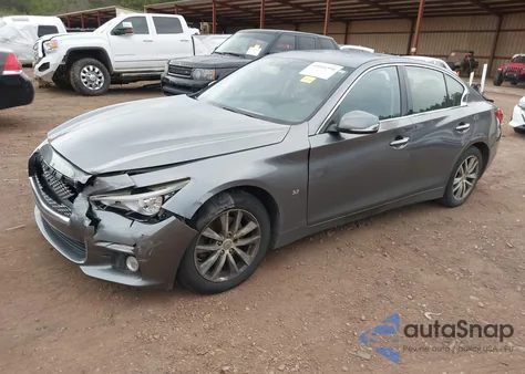 2015 Infiniti Q50 Premium из США, поврежденный, VIN JN1BV7AR7FM411559